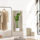 Decorative Grid Wall Mirror, with Back Hooks - Gold Tone