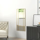 Decorative Grid Wall Mirror, with Back Hooks - Gold Tone