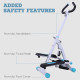 Stepper w/ Handle Hand Grip Workout Fitness Machine For Fitness Aerobic Exercise Home Gym White