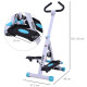 Stepper w/ Handle Hand Grip Workout Fitness Machine For Fitness Aerobic Exercise Home Gym White