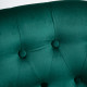 Velvet-Feel Wingback Accent Chair, with Wooden Legs - Green