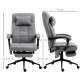 Vinsetto Office Chair, 6 Point Massage Desk Chair, Computer Chair with Footrest &amp; Head Pillow, 360° Swivel Recliner Chair for Ho