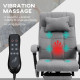 Vinsetto Office Chair, 6 Point Massage Desk Chair, Computer Chair with Footrest &amp; Head Pillow, 360° Swivel Recliner Chair for Ho