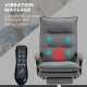 Vinsetto Massage Office Chair with Footrest, Desk Chair with 6 Point Massage and Heat, 155° Reclining Back for Home, Thick Paddi