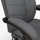 Vinsetto High Back Vibration Massage Office Chair, Heated Reclining PU Leather Computer Chair with Footrest, Grey