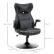 Vinsetto Video Game Chair with Lumbar Support, Racing Style Home Office Chair, Computer Chair with Swivel Base, Flip-up Armrest 