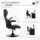 Vinsetto Video Game Chair with Lumbar Support, Racing Style Home Office Chair, Computer Chair with Swivel Base, Flip-up Armrest 