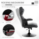 Vinsetto Video Game Chair with Lumbar Support, Racing Style Home Office Chair, Computer Chair with Swivel Base, Flip-up Armrest 