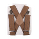 Brown Braces Strap 50mm Wide Heavy Duty Suspenders Adjustable Unisex