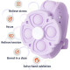 Push Pop Bubble Bracelet Fidget Bracelet Rotating Stress Relief Wristband Gifts - Purple