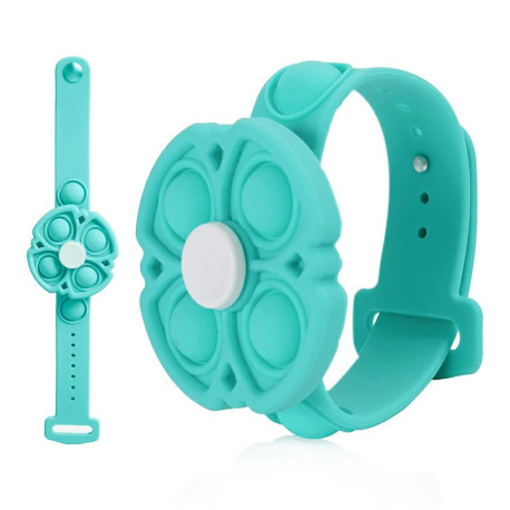 Push Pop Bubble Bracelet Fidget Bracelet Rotating Stress Relief Wristband Gifts - Blue