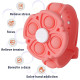 Push Pop Bubble Bracelet Fidget Bracelet Rotating Stress Relief Wristband Gifts - Pink