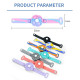 Push Pop Bubble Bracelet Fidget Bracelet Rotating Stress Relief Wristband Gifts - Red and Blue Flowing Color