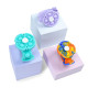 Push Pop Bubble Bracelet Fidget Bracelet Rotating Stress Relief Wristband Gifts - Red and Blue Flowing Color