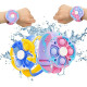 Push Pop Bubble Bracelet Fidget Bracelet Rotating Stress Relief Wristband Gifts - Red and Blue Flowing Color