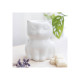 Shiny White Cat Oil Burner