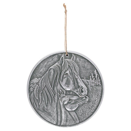 Silver Terracotta 'Apache' Plaque By Lisa Parker