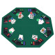 1.2m/48 Inches Foldable Poker Table Top 8 Players Blackjack Tables Chip Trays