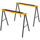 2PCS Saw Horse Twin Pack Folding Workbench Metal Trestle Stands with Non-slip EVA Surface for Sawing Work Max Load 125kg