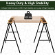 2PCS Saw Horse Twin Pack Folding Workbench Metal Trestle Stands with Non-slip EVA Surface for Sawing Work Max Load 125kg