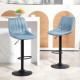 Set of Two Retro Tub Bar Stools - Blue