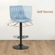 Set of Two Retro Tub Bar Stools - Blue