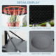 Basketball Hoop Stand Portable Adjustable Height 2.1-2.6m w/ Wheels, Sturdy Rim Stable Base, Black