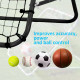 Adjustable Rebounder Net Kickback Target Goal for Teens Adults Training, Black