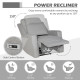 150° Electric Reclining Chair, with USB port and Footrest - Grey