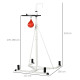 2 in 1 170-190cm Freestanding Boxing Punch Bag Hanger &amp; Speed Ball Station Platform Hanging Frame Home Gym, White