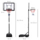 1.55-2.1m Basketball Hoop and Stand w/ Fillable Base, Wheels