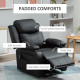 Power Lift Recliner Armchair, Electric Lift Chair for Elderly, Overstuffed Faux Leather, Riser and Reclining Chair with Remote C