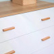 Chest of Drawers with 3 Drawers, Bedroom Cabinet, Storage Organizer for Living Room, White and Natural