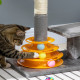 PawHut 56cm Cat Tree Tower Activity Centre, Climbing Stand Kitten House Furniture w/ Scratching Posts, Toy Ball - Grey