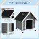 PawHut Outdoor Dog Kennel, Wooden Dog House, with Removable Floor, Anti-Corrosion Wood, for Medium Dogs,  82H x 75W x 88Dcm