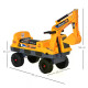 2 in 1 Ride on Excavator Digger No Power Detachable Digging Bucket and Grab Bucket Music Light for 2-3 Years Old