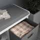 Shoe Storage Bench, with Cushion Seat - White/Grey