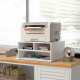 Three-Compartment Printer Storage Cabinet - White