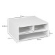 Three-Compartment Printer Storage Cabinet - White