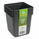 11cm Square Black Plant Pots (pack of 5)