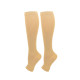 Open Toe Medical Compression Socks for Women Men Size XXL - Beige