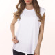 Ladies Crewneck Tank Tops Sleeveless Vests for Women Summer - White Size L