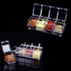 Acrylic Seasoning Box Crystal Clear Spice Container Jars 10 x 26 cm