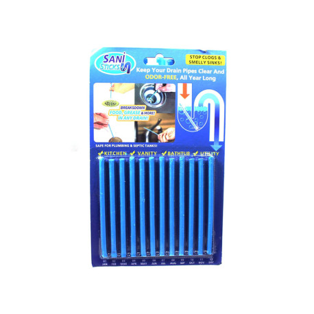 12 Pack Drain Cleaner Sticks Sanitation Odour Remover