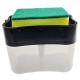 2 In 1 Sink Soap Dispenser and Sponge Holder Caddy 15 x 12 x 9.5 cm - Random Colour