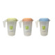 2400ml Transparent Plastic Water Juice Jug with Cups - Random Colour