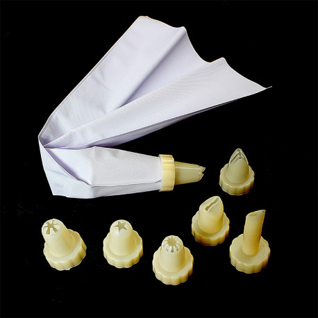 Standard Icing Bag Fabric Pastry Bag with Nozzles