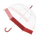 84cm Clear Transparent Umbrella with Coloured Border - Random Colour