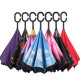 Reverse Inverted Double Layer Umbrella with C Handle Assorted Designs 80cm - Random Colour