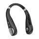 2400mAh with Lights Neckband Bladeless Lazy Fan Neck Hanging Cooler USB Rechargeable - Black